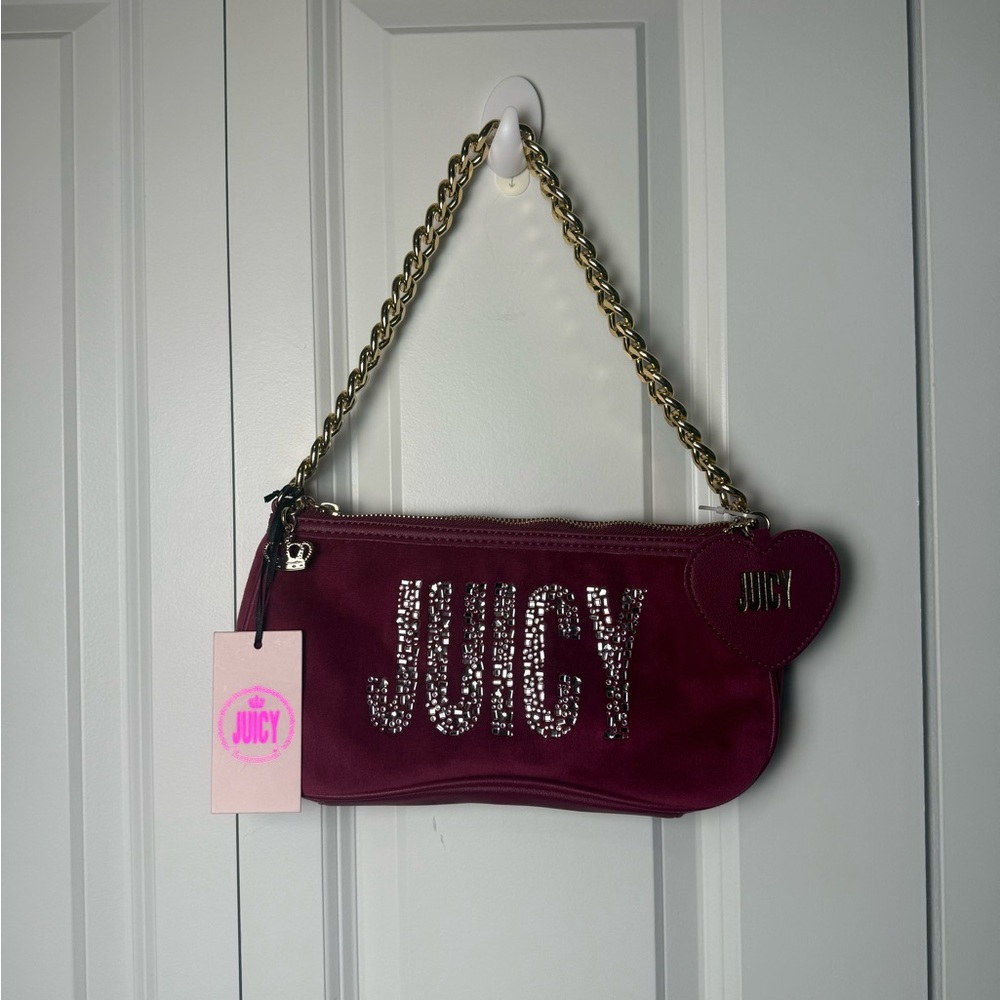 JUICY velvet shoulder bag NWT - Picture 3 of 7